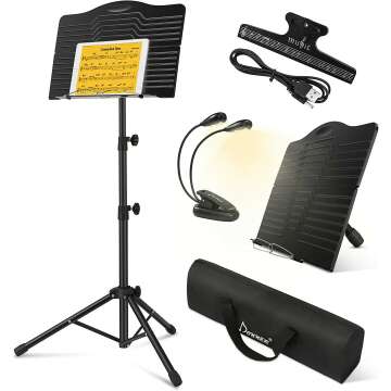 Donner Portable Music Stand with Light for Musicians