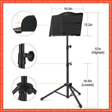 Donner Portable Music Stand with Light for Musicians