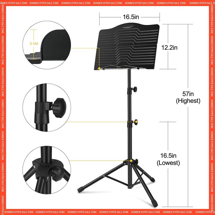 Donner Portable Music Stand with Light for Musicians
