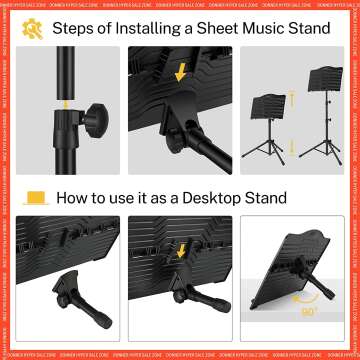 Donner Portable Music Stand with Light for Musicians