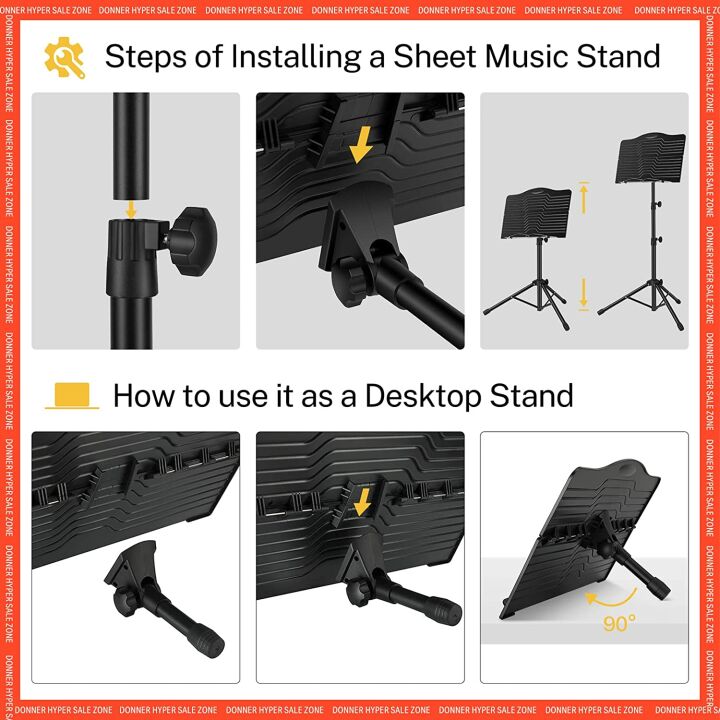 Donner Portable Music Stand with Light for Musicians