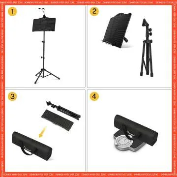 Donner Portable Music Stand with Light for Musicians