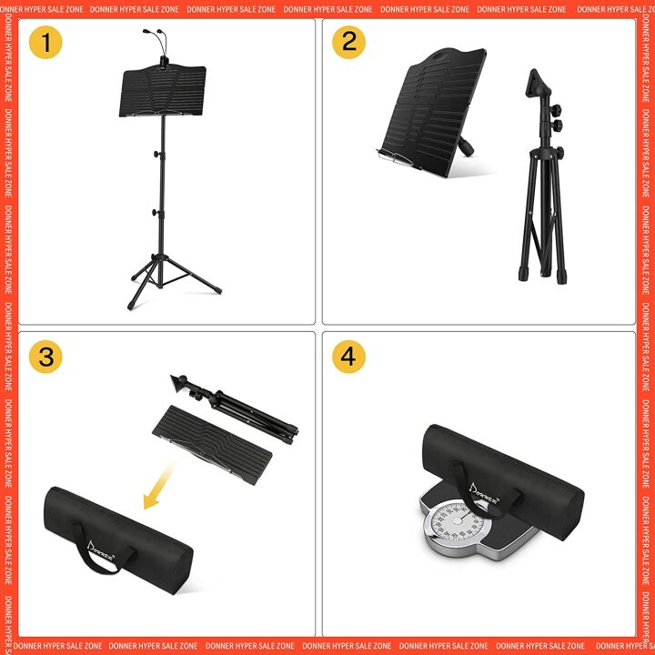 Donner Portable Music Stand with Light for Musicians