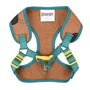 Warner Brothers Scooby-Doo Dog Harness - Soft, Comfortable Large Dog Harness - No Pull Tan and Blue