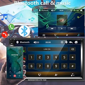 Podofo Double Din Car Stereo with Touch Screen and Bluetooth