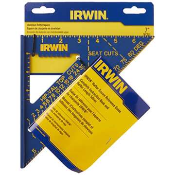 IRWIN Tools Rafter Square, Hi-Contrast Aluminum, Blue, 7-Inch (1794463)
