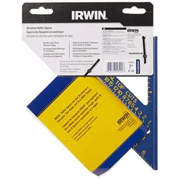 IRWIN Tools Rafter Square, Hi-Contrast Aluminum, Blue, 7-Inch (1794463)