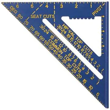 IRWIN Tools Rafter Square, Hi-Contrast Aluminum, Blue, 7-Inch (1794463)