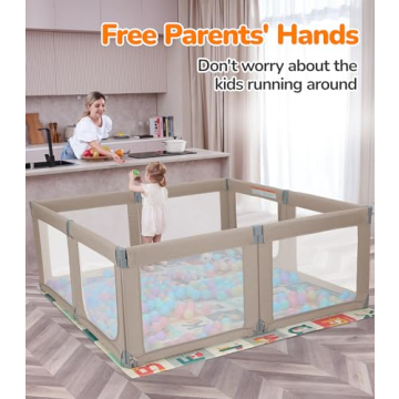Dripex Foldable Baby Playpen for Safe Play Anytime