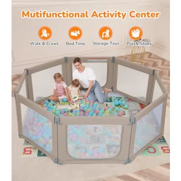 Dripex Foldable Baby Playpen for Safe Play Anytime