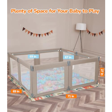 Dripex Foldable Baby Playpen for Safe Play Anytime