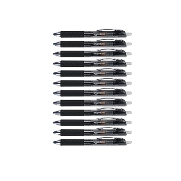 Amazon Basics Gel Pens Retractable Fine Point 12 Pack