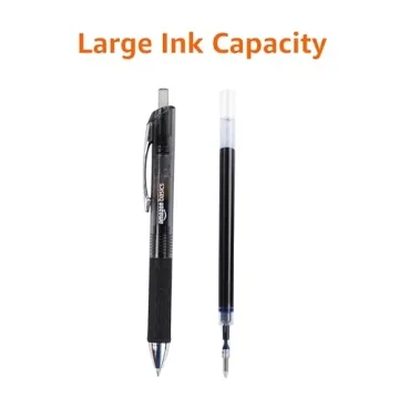 Amazon Basics Gel Pens Retractable Fine Point 12 Pack