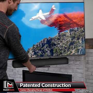MantelMount MM700 Premier Fireplace TV Mount for 50-90" Televisions with Sound Bar Attachments
