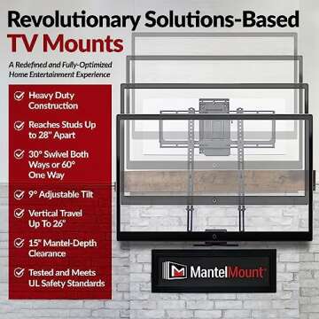 MM700 Fireplace TV Mount for 50-90" TVs - Full Motion Adjustability