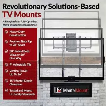 MM700 Fireplace TV Mount for 50-90" TVs - Full Motion Adjustability