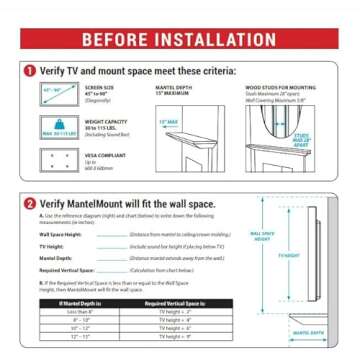 MM700 Fireplace TV Mount for 50-90" TVs - Full Motion Adjustability