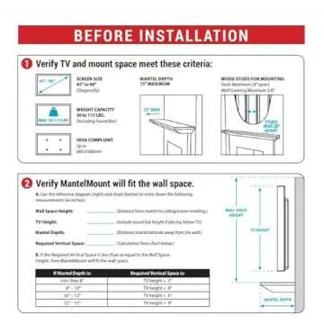 MM700 Fireplace TV Mount for 50-90" TVs - Full Motion Adjustability