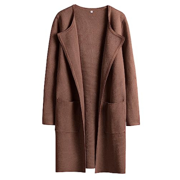 ANRABESS Women's Open Front Knit Lightweight Cardigan Casual Long Coatigan Sweater Lady Jacket Coat ...