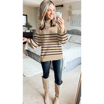 Chic ZESICA Fall Turtleneck Sweater for Women