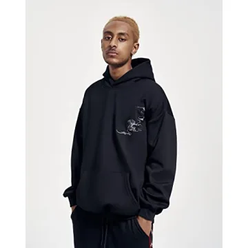 Kirin Embroidered Heavyweight Hoodie for Stylish Men