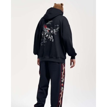 Kirin Embroidered Heavyweight Hoodie for Stylish Men