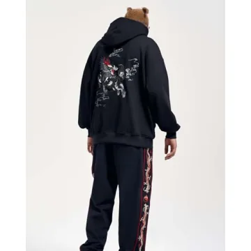 Kirin Embroidered Heavyweight Hoodie for Stylish Men