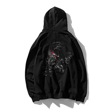 Kirin Embroidered Heavyweight Hoodie for Stylish Men