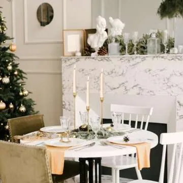 joybest Candle Holder Set of 3, Gold Candlestick Holders for Taper Candles, Taper Candle Holders Fits 3/4 Inch Candle for Wedding, Party, Anniversary or Home Decor