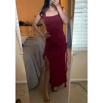 Elegant Ecirod Maxi Dress with Backless Design and Slit