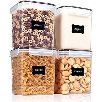 4 BPA-Free Food Storage Containers with Measuring Cups