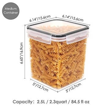 4 BPA-Free Food Storage Containers with Measuring Cups