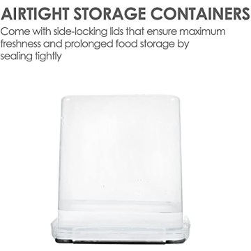 4 BPA-Free Food Storage Containers with Measuring Cups