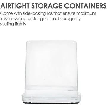 4 BPA-Free Food Storage Containers with Measuring Cups