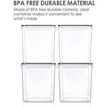 4 BPA-Free Food Storage Containers with Measuring Cups