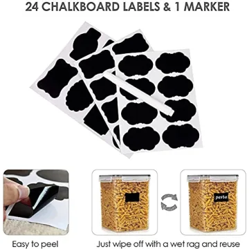 4 BPA-Free Food Storage Containers with Measuring Cups