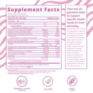 Baby Blues Prenatal Gummies: Complete Multivitamin with DHA + EPA Omega 3s