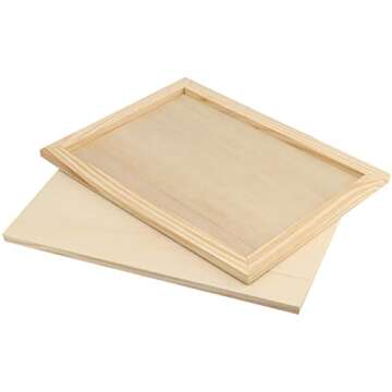 MANCHAP 12 Pack 9 x 12 Inch Wood Canvas Panels, Unfinished Wood Cradled Painting Panel Boards, Wooden Canvas Board Wood Artist Canvas for Painting, Encaustic Art, Wood Burning, Pouring, Crafts