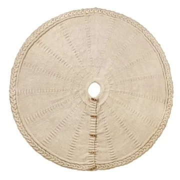 LimBridge Cable Knit Tree Skirt - 60 Inch for Large Trees