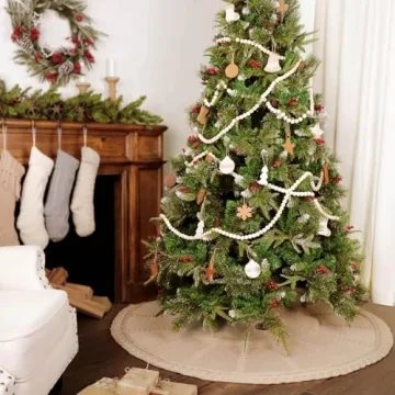 LimBridge Cable Knit Tree Skirt - 60 Inch for Large Trees