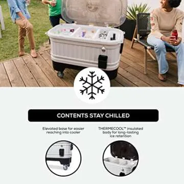 Igloo 125 qt Gray Party Bar Wheeled Cooler for Outdoors