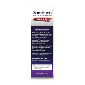 Sambucol Cold and Flu Relief Tablets - Homeopathic Cold Medicine, Cold Remedy for Adults, Black Elderberry for Colds, Zinc Cold Remedy - 30 Count