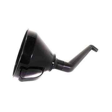 Right Angle Flexible Plastic Funnel Set Comes Complete with 2 Detachable Spout Attachments and Filter for Automotive Oil and Household Uses