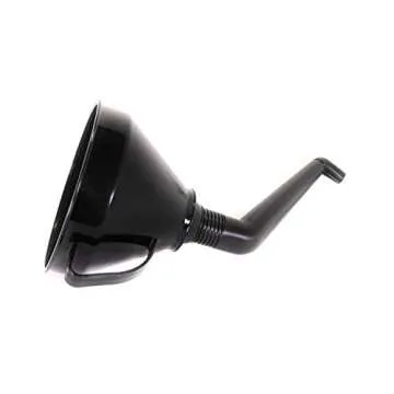 Right Angle Flexible Plastic Funnel Set Comes Complete with 2 Detachable Spout Attachments and Filter for Automotive Oil and Household Uses