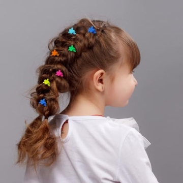 Colorful 50 Pcs Mini Hair Clips for Kids and Adults