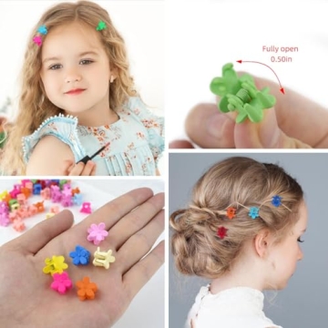 Colorful 50 Pcs Mini Hair Clips for Kids and Adults