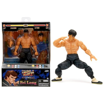Street Fighter II 6" Fei Long Action Figure, Toys for Kids and Adults