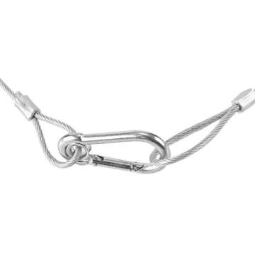 MFL. Stage Lights Safety Cables 110 lb Load Duty 31.5'' Stainless Steel Security Rope for Party Ligh...