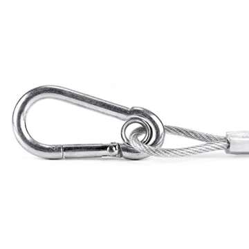 MFL. Stage Lights Safety Cables 110 lb Load Duty 31.5'' Stainless Steel Security Rope for Party Lights DJ Light Stage Lighting, Pack of 10