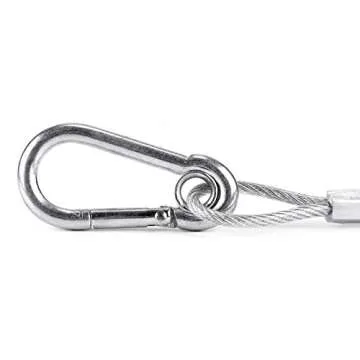 MFL. Stage Lights Safety Cables 110 lb Load Duty 31.5'' Stainless Steel Security Rope for Party Lights DJ Light Stage Lighting, Pack of 10